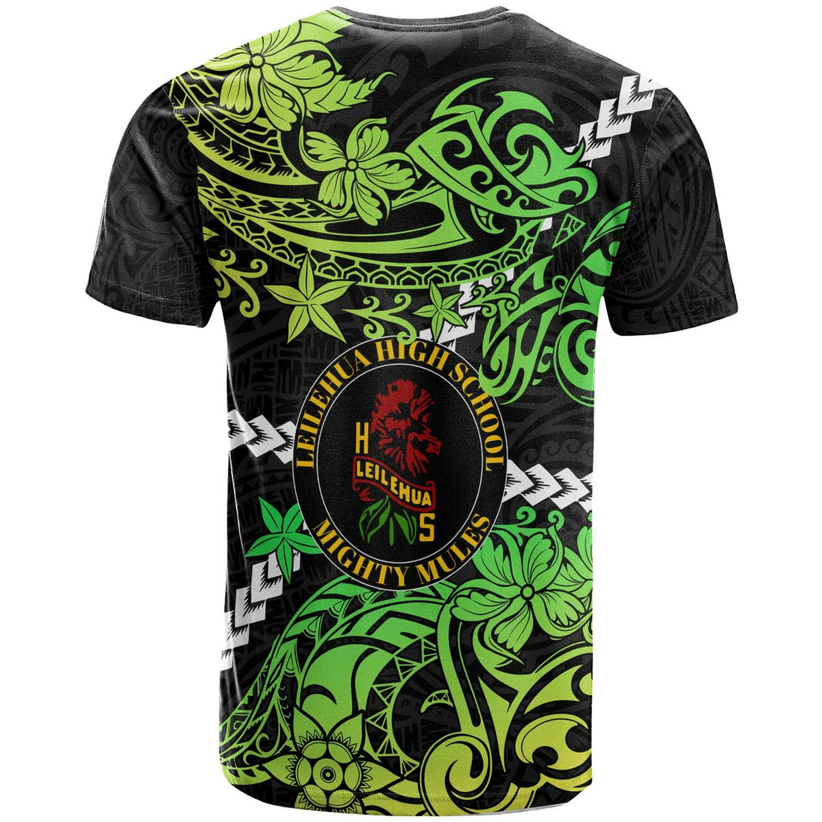 Hawaii Custom T Shirt Leilehua High School Polynesian Pride with Lehua Flower LT10 - Polynesian Pride