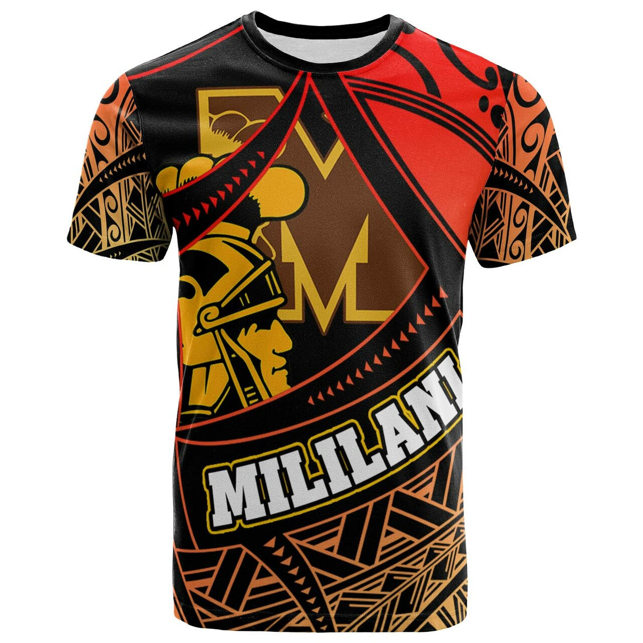 Hawaii Custom Polynesian T Shirt Mililani High School The Trojans Pride Tribal Pattern LT10 Red - Polynesian Pride