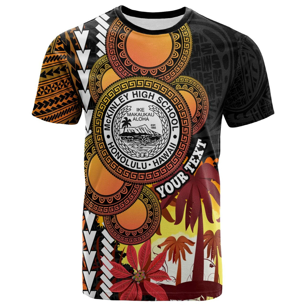 Hawaii Custom T Shirt President William McKinley High School Hawaii Tropical Polynesian LT10 Yellow - Polynesian Pride