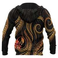 Yap Micronesian Hoodie Gold Plumeria - Polynesian Pride