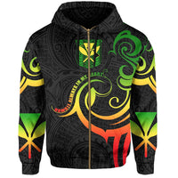 Hawaiian Kanaka Hoodie (Zipper) Hawaii Always In My Heart AH - Polynesian Pride
