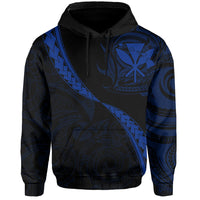 Hawaiian Kanaka Hoodie Mano Kihikihi Blue - Polynesian Pride