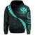 Hawaiian Kanaka Hoodie Mano Kihikihi Turquoise - Polynesian Pride