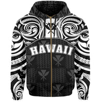 Hawaiian Kanaka Hoodie Demodern White - Polynesian Pride