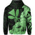 Hawaii Turtle Hoodie Polynesian Hibiscus Art Ver 2.0 Green - Polynesian Pride