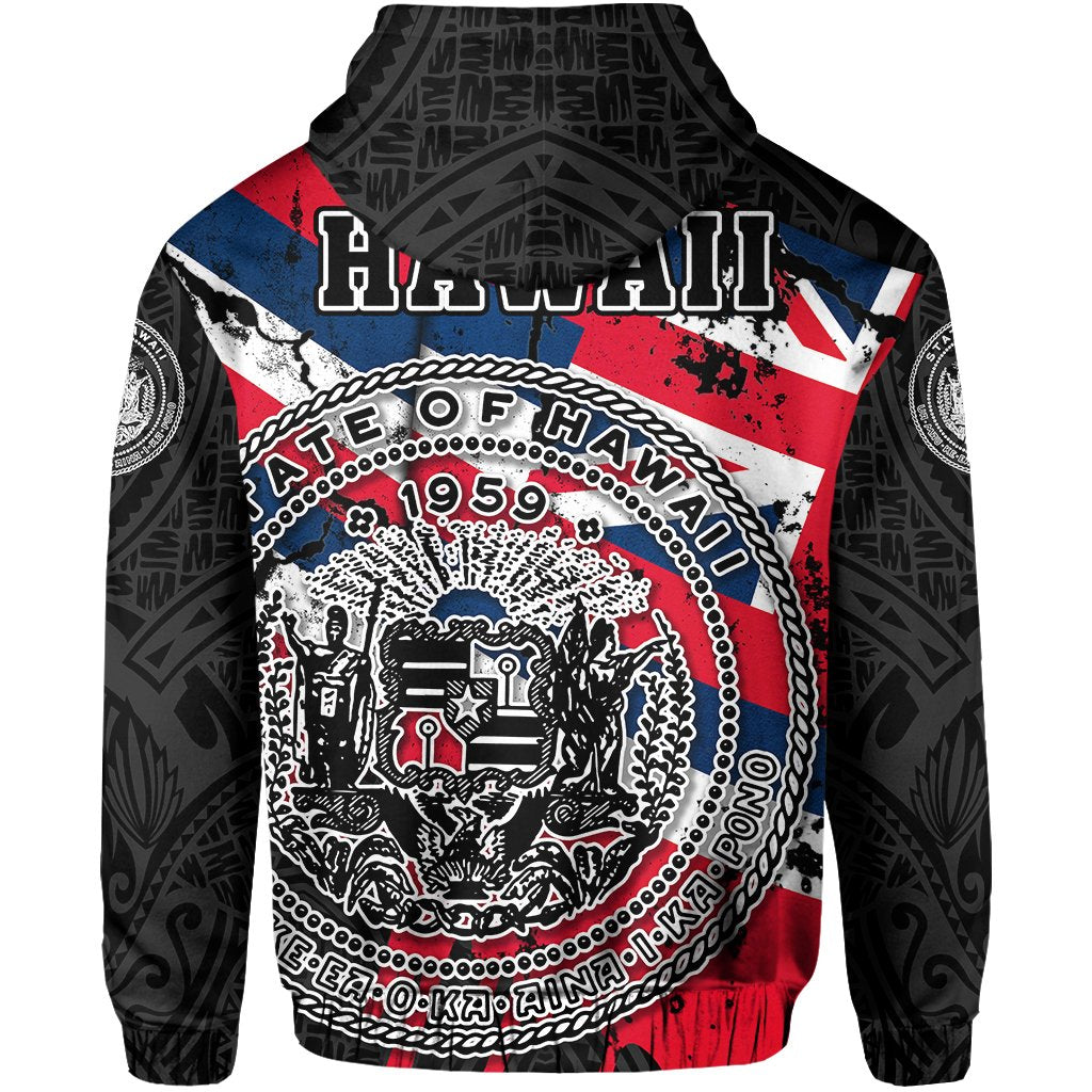 Hawaii State Hoodie (Zipper) My Blood - Polynesian Pride