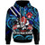 Hawaii Custom Hoodie Keaau High School Cougars with Polynesian Patterns Galaxy LT10 Blue - Polynesian Pride