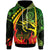 Hawaii Custom Hoodie Honokaa High & Intermediate School Polynesian Pattern Fire LT10 Green - Polynesian Pride