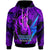 Hawaii Custom Polynesian Hoodie Pearl City High School Horse and Thunder with Tribal Pattern LT10 Purple - Polynesian Pride