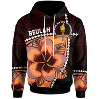 Tonga Custom Hoodie Beulah College Polynesian Pattern with Flower Tribal Hoodie LT10 - Polynesian Pride