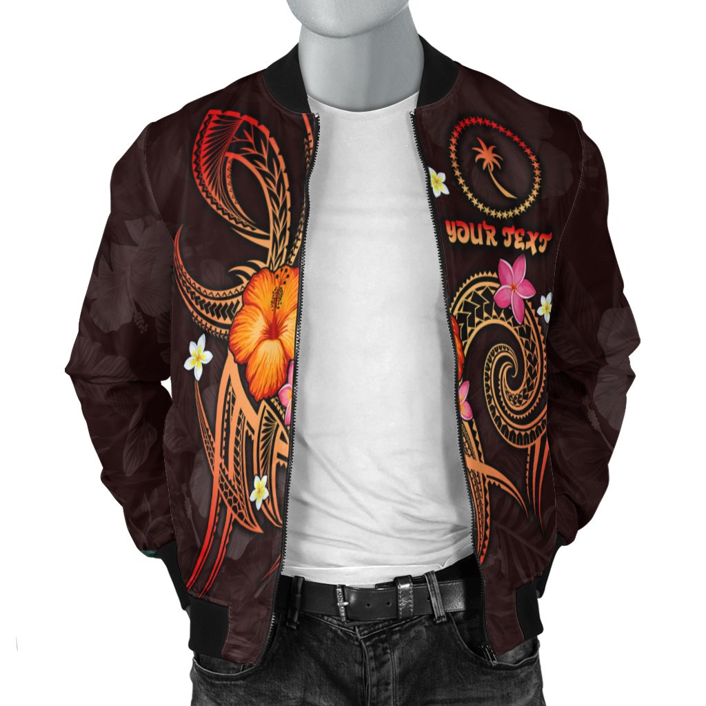 Chuuk Polynesian Personalised Men's Bomber Jacket - Legend of Chuuk (Red) - Polynesian Pride