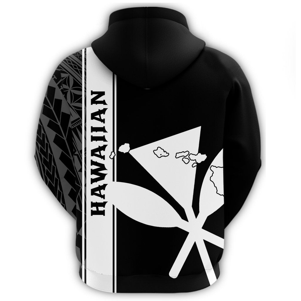 Kanaka Map King White Hoodie Edgar Style - Polynesian Pride