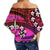 Hawaii Plumeria Polynesian Off Shoulder Waist Wrap Top - Hope - Purple - AH - Polynesian Pride