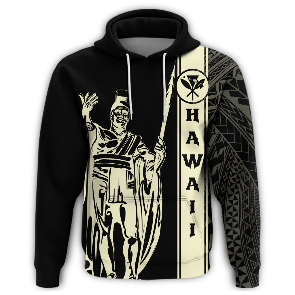 Kanaka Map King Beige Hoodie Edgar Style - Polynesian Pride