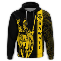 Kanaka Map King Yellow Hoodie Edgar Style - Polynesian Pride