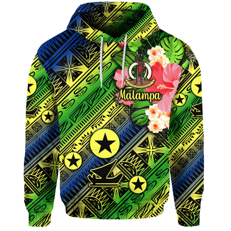 Vanuatu Malampa Hoodie Independence Be Proud LT8 Blue - Polynesian Pride