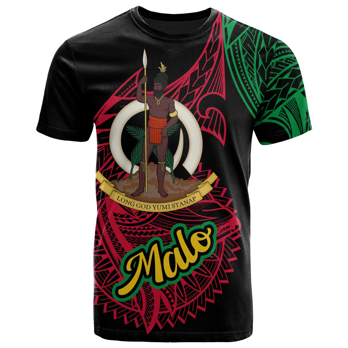 Vanuatu T Shirt Malo Seal of Vanuatu Special Style Unisex Black - Polynesian Pride