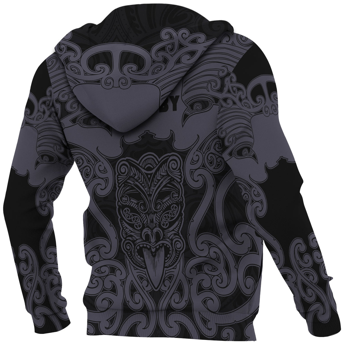 Maori Mangopare Zip Hoodie Black - Polynesian Pride