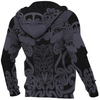 Maori Mangopare Hoodie Black - Polynesian Pride