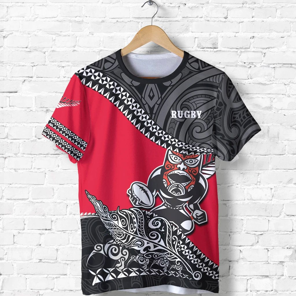 New Zealand Rugby Shirt, Rugby Maori T Shirts Unisex Black - Polynesian Pride