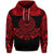 Custom Marquesas Islands Hoodie Marquesan Tattoo Simplified Version Red LT8 - Polynesian Pride