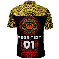 Custom Marquesas Islands Polo Shirt Marquesan Tattoo Simplified Version Yellow LT8 - Polynesian Pride