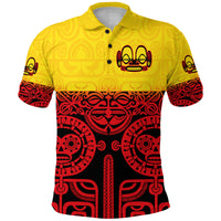 Marquesas Islands Polo Shirt Marquesan Tattoo Special Style Gradient Red LT8 - Polynesian Pride