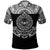 Marquesas Islands Polo Shirt Marquesan Tattoo Simplified Version Black LT8 - Polynesian Pride