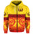 Custom Marquesas Islands Zip Hoodie Marquesan Tattoo Special Style Gradient Yellow LT8 - Polynesian Pride