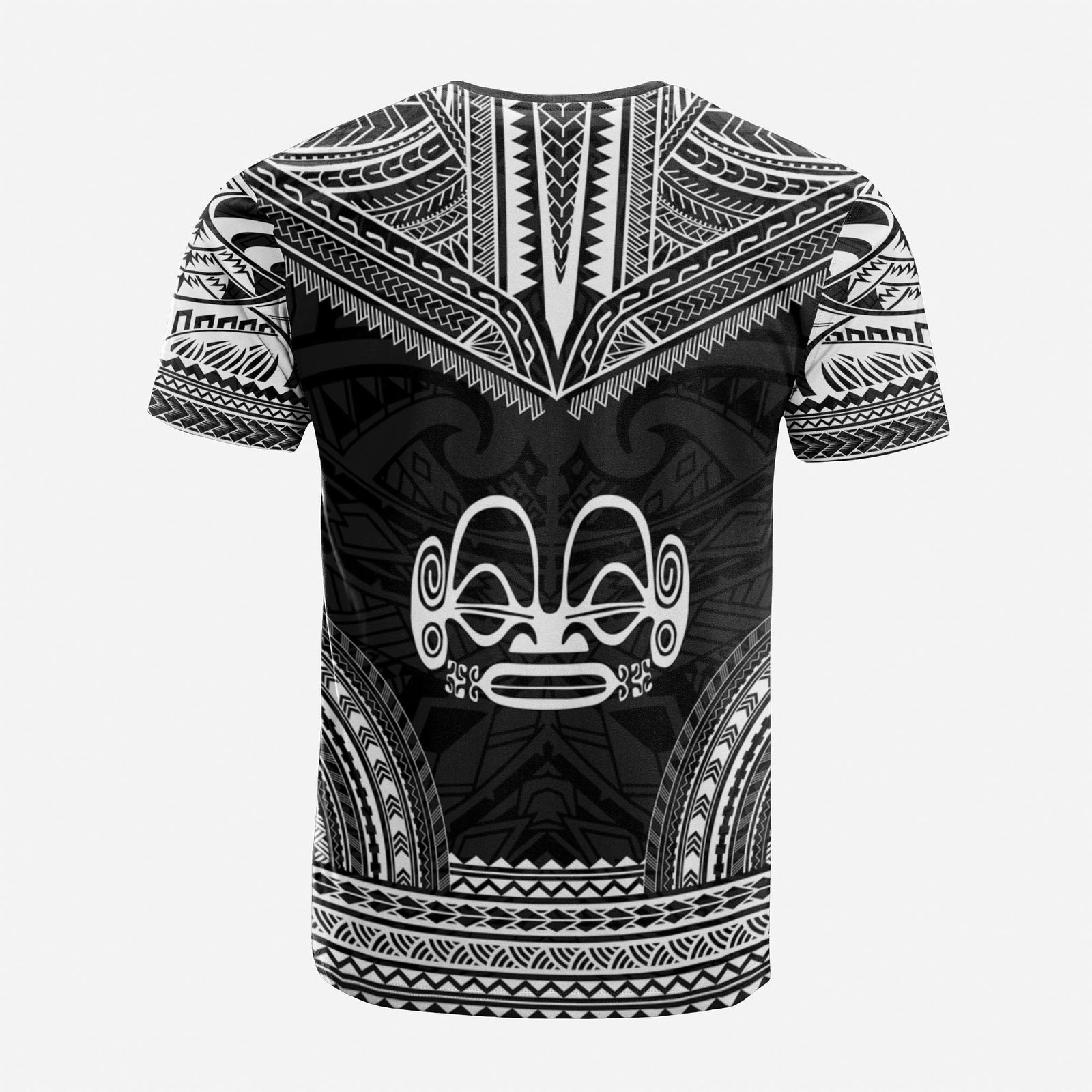 Marquesas Islands Custom T Shirt Marquesas Islands Tiki Face Polynesian Chief Tattoo Black Version Unisex Black - Polynesian Pride
