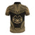 Marquesas Islands Polo Shirt Marquesas Islands Tiki Face Polynesian Chief Tattoo Gold Version - Polynesian Pride