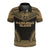 Marquesas Islands Polo Shirt Marquesas Islands Tiki Face Polynesian Chief Tattoo Gold Version Unisex Gold - Polynesian Pride