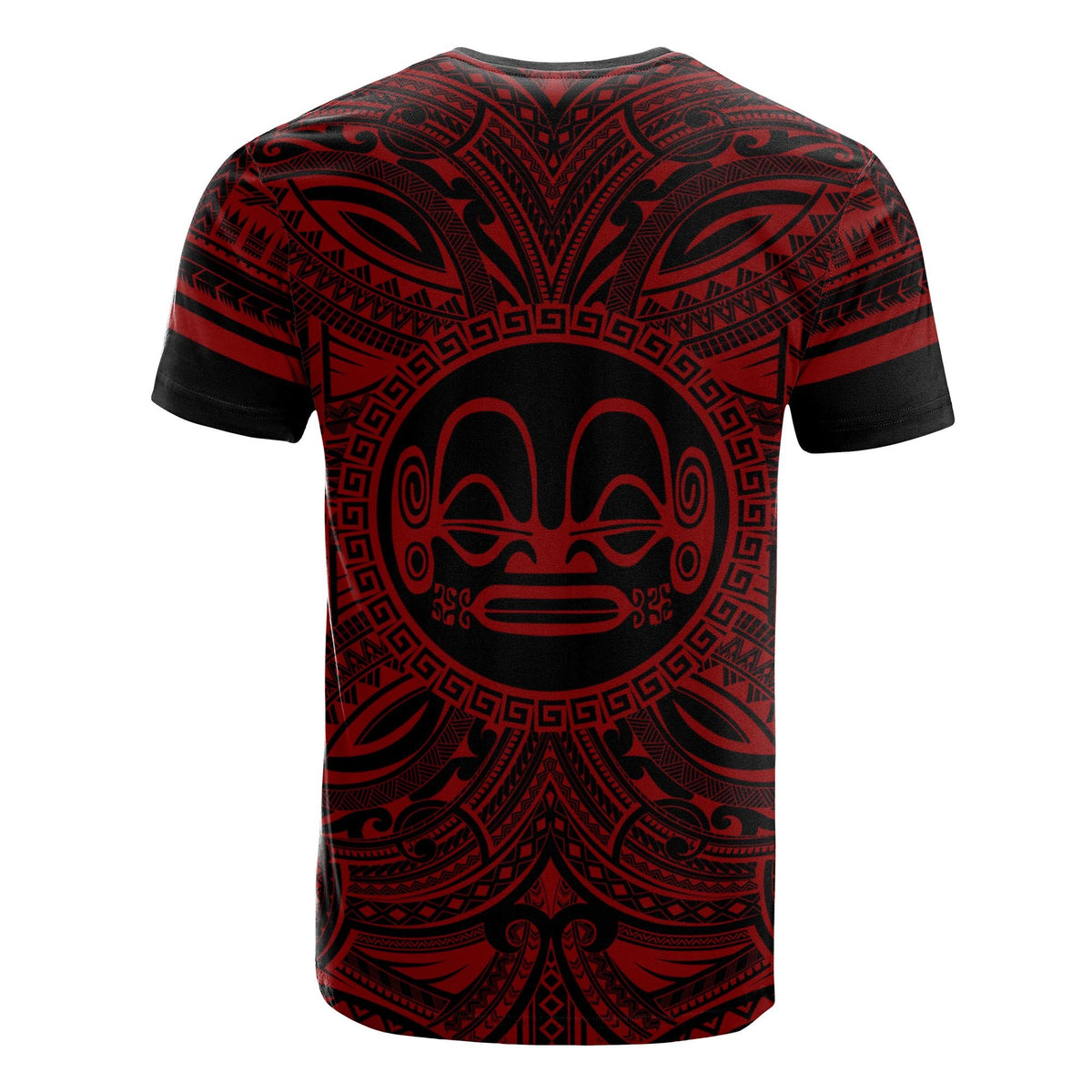 Marquesas Islands All T Shirt Marquesas Islands Coat Of Arms Polynesian Red Black - Polynesian Pride