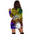 Marshall Islands Women Hoodie Dress - Rainbow Polynesian Pattern - Polynesian Pride