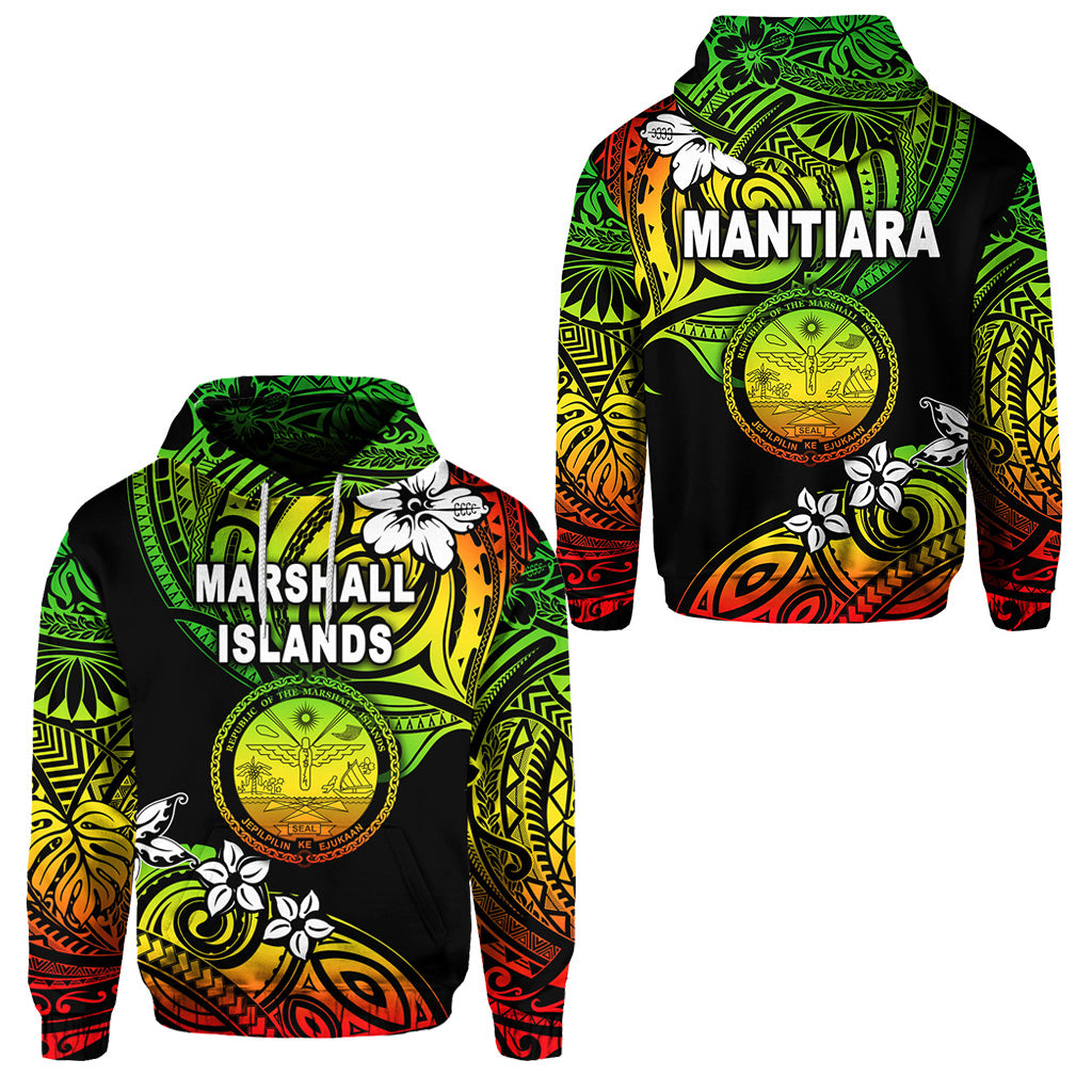 (Mantiara) Marshall Islands Hoodie Unique Vibes Reggae LT8 - Polynesian Pride