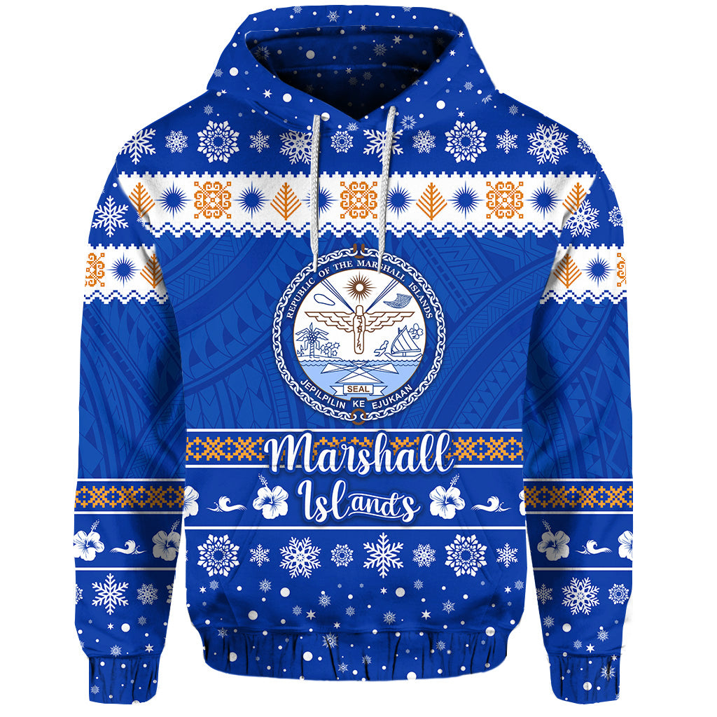 Marshall Islands Christmas Hoodie Simple Style LT8 - Polynesian Pride