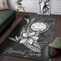 Marshall Islands Area Rug - Fish With Plumeria Flowers Style - Polynesian Pride