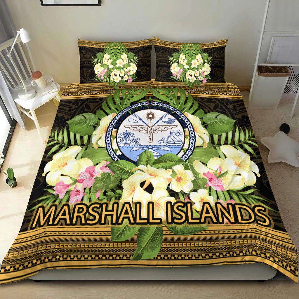 Marshall Islands Bedding Set - Polynesian Gold Patterns Collection - Polynesian Pride