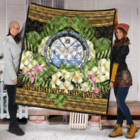 Marshall Islands Premium Quilt - Polynesian Gold Patterns Collection - Polynesian Pride