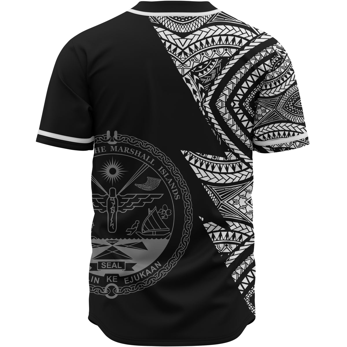Marshall Islands Custom Personalized Baseball Shirt - Flash Style White - Polynesian Pride