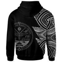 Marshall Islands Custom Personalized Zip up Hoodie Flash Style White - Polynesian Pride