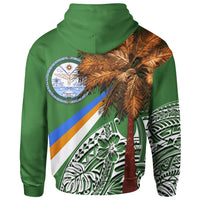 Marshall Islands Polynesian Hoodie Kwajalein toll Palm Tree - Polynesian Pride