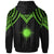 Marshall Islands Custom Zip up Hoodie Polynesian Armor Style Green - Polynesian Pride