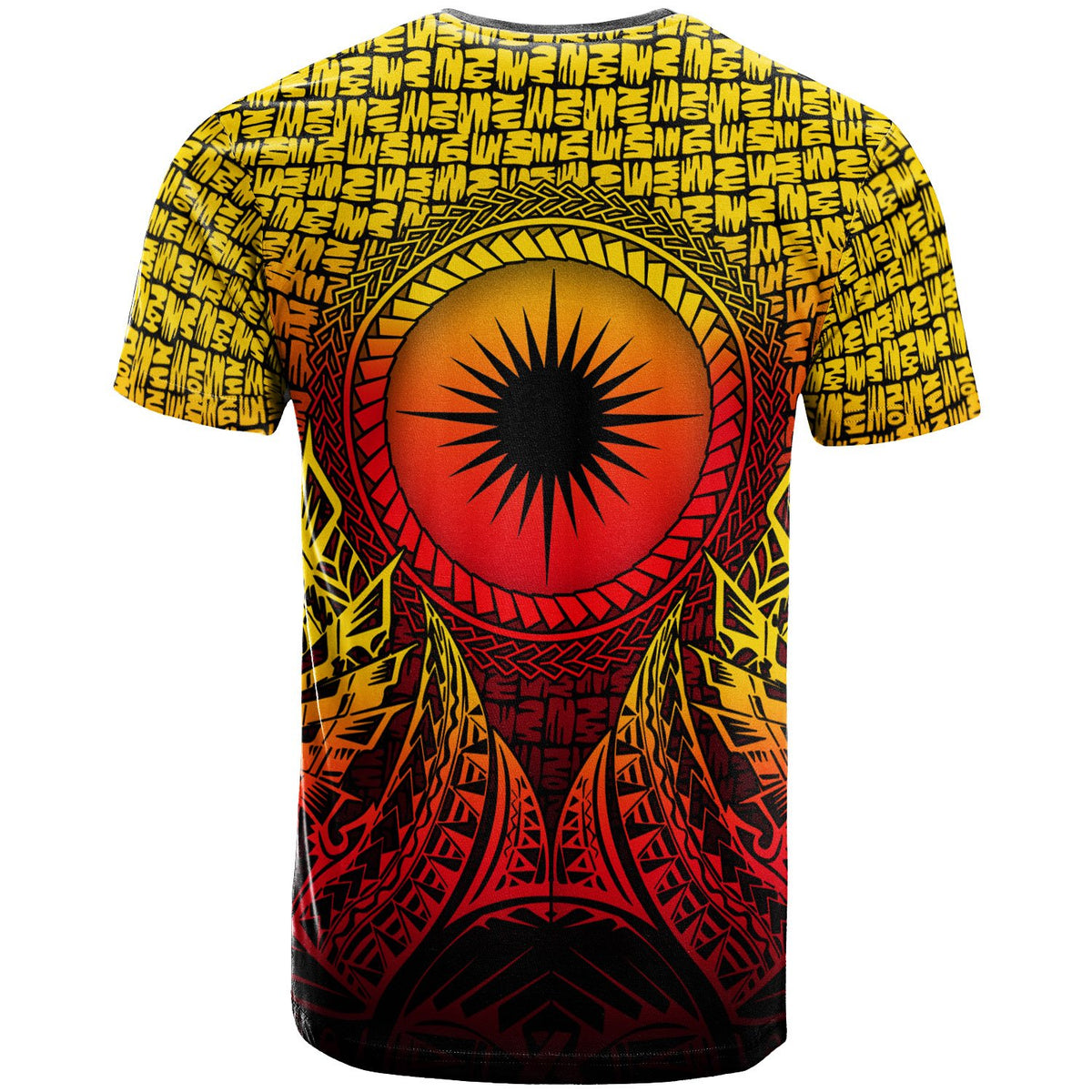 Marshall Islands T Shirt Circle Pattern Yellow - Polynesian Pride