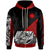 Marshall Islands Custom Zip Hoodie Polynesian Diagonal Pattern Red Unisex Red - Polynesian Pride