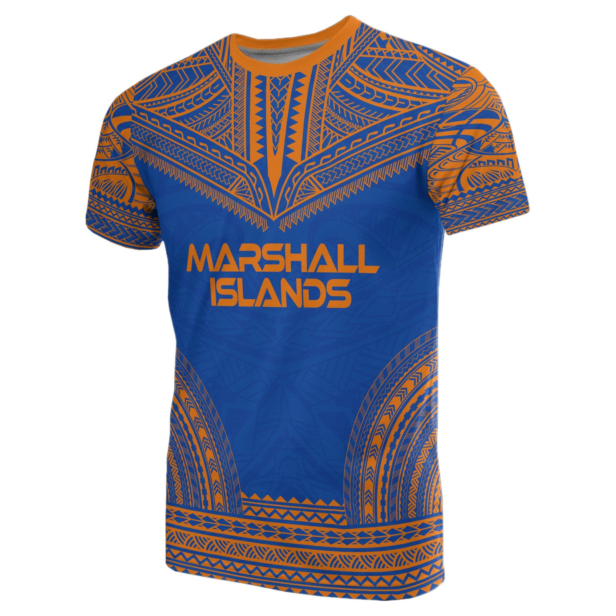 Marshall Islands All Over T Shirt Marshall Islands Seal Polynesian Tattoo Unisex Blue - Polynesian Pride
