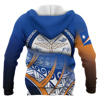 Marshall Islands Coat of Arms Zip up Hoodie Polynesian Pattern - Polynesian Pride