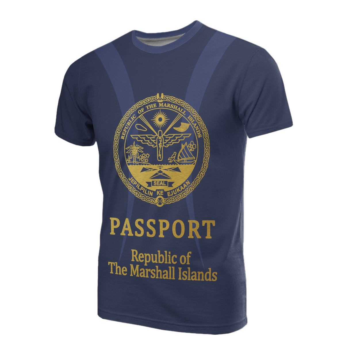 Marshall Islands All Over Print T Shirt Passport Republic Of The Marshall Islands Unisex Art - Polynesian Pride