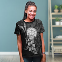 Marshall Islands Custom T Shirt Fish With Plumeria Flowers Style - Polynesian Pride