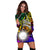 Marshall Islands Women Hoodie Dress - Rainbow Polynesian Pattern - Polynesian Pride